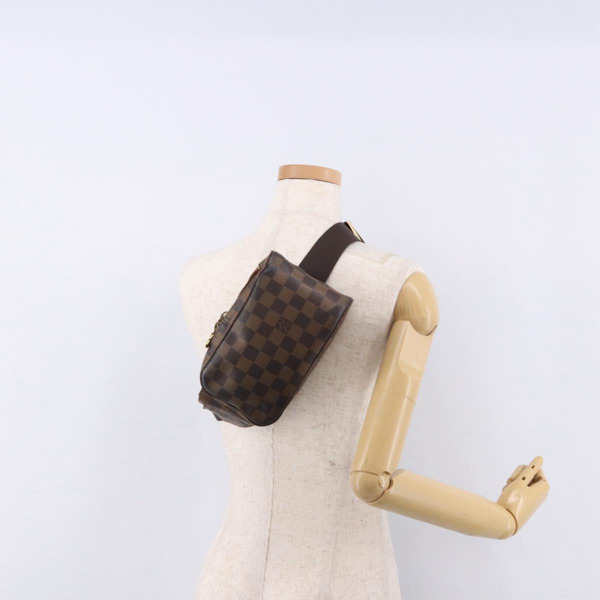 LOUIS VUITTON Damier Ebene Geronimos Shoulder Bag N51994 LV Auth 191255