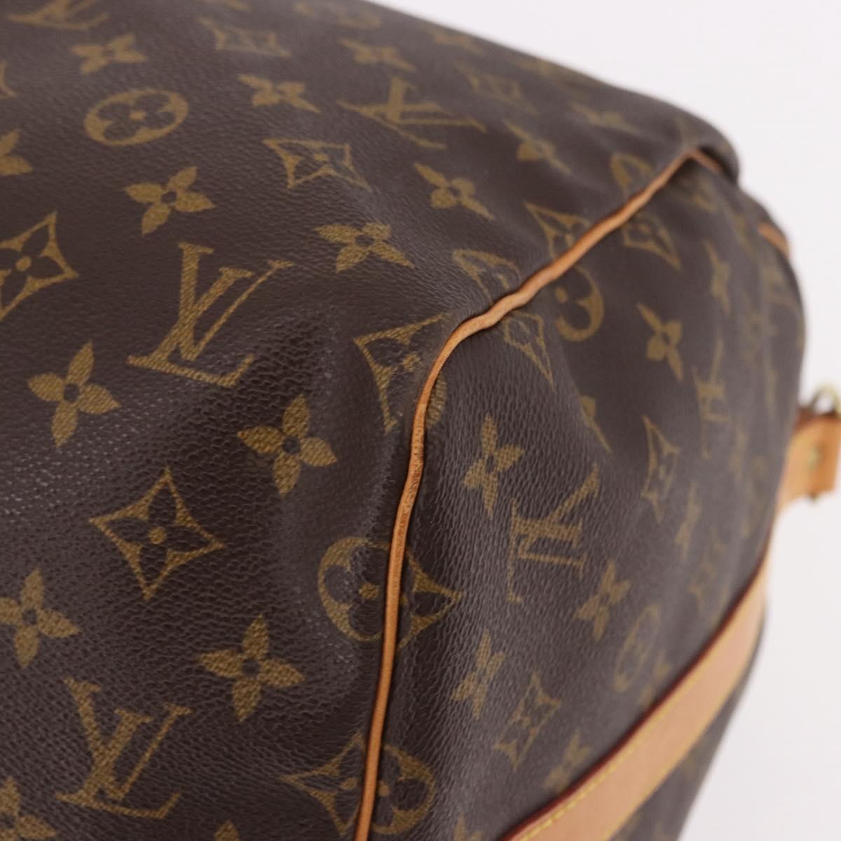 LOUIS VUITTON Monogram Keepall Bandouliere 55 Boston Bag M41414 LV Auth 191259A
