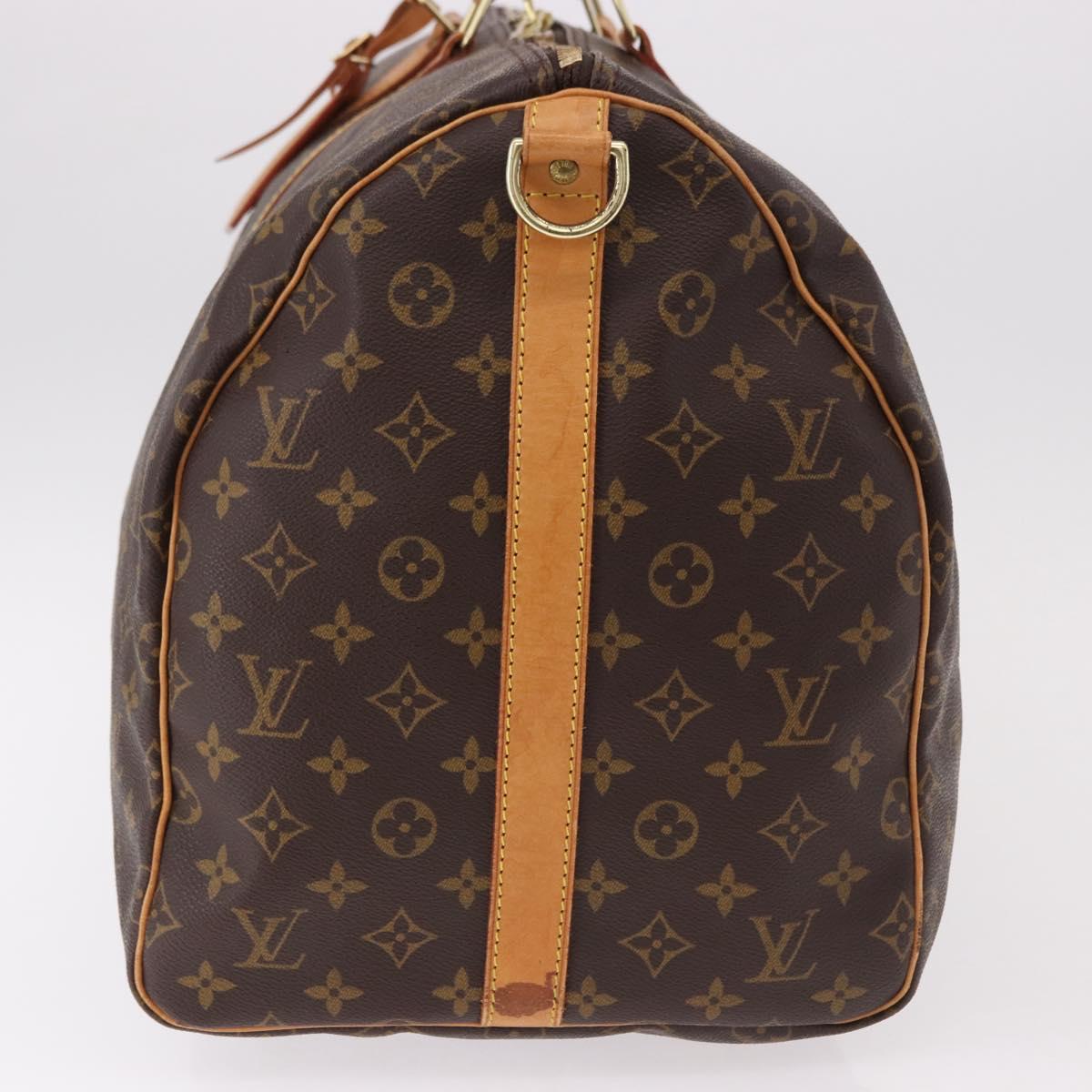 LOUIS VUITTON Monogram Keepall Bandouliere 55 Boston Bag M41414 LV Auth 191259A