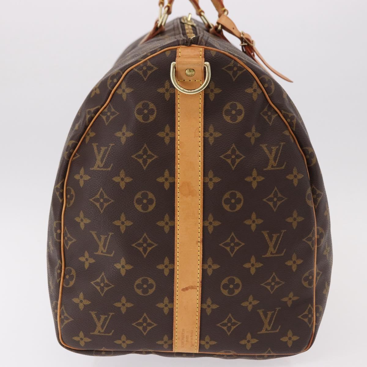LOUIS VUITTON Monogram Keepall Bandouliere 55 Boston Bag M41414 LV Auth 191259A