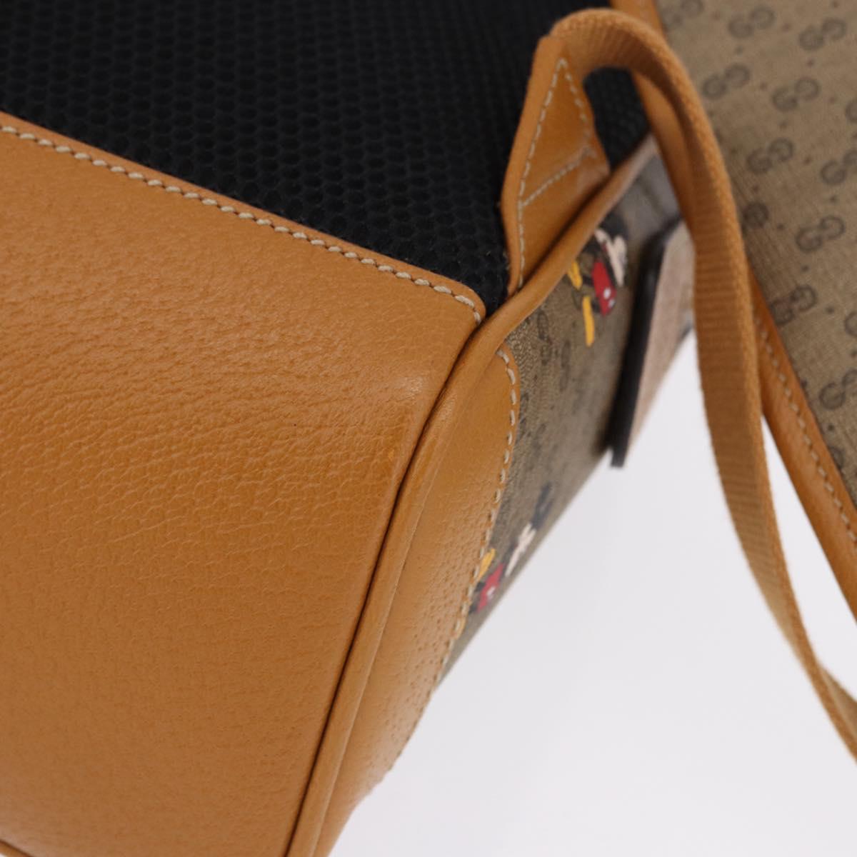 GUCCI Micro GG Supreme Disney Backpack PVC Beige Gold 552884 Auth 191262SAM