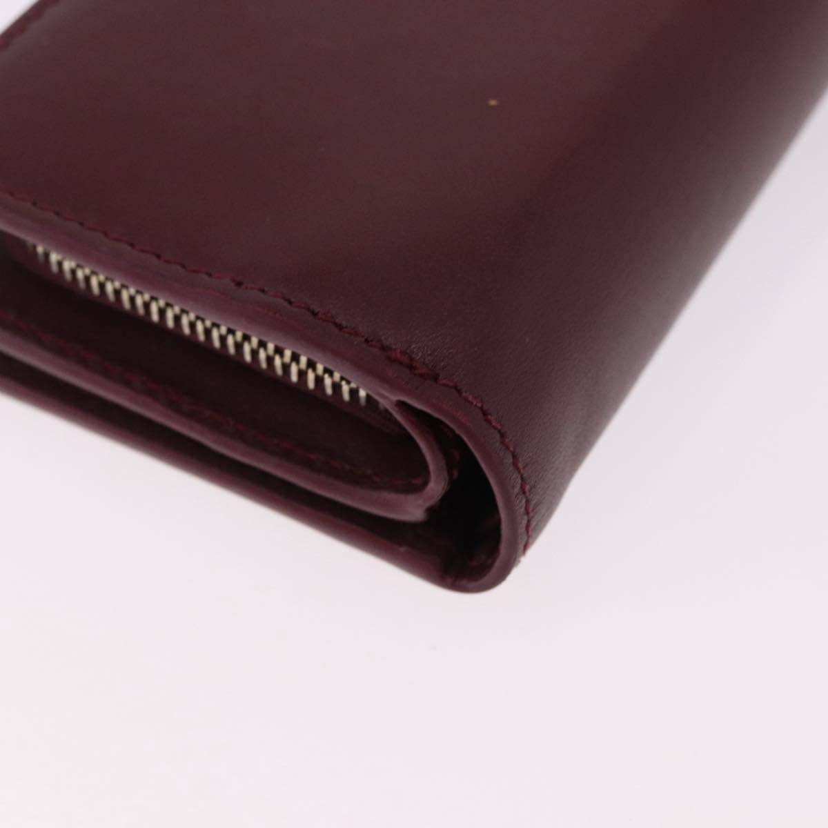GUCCI Wallet Leather Higuchi Yuko Collaboration Bordeaux 847923 Auth 191265SM