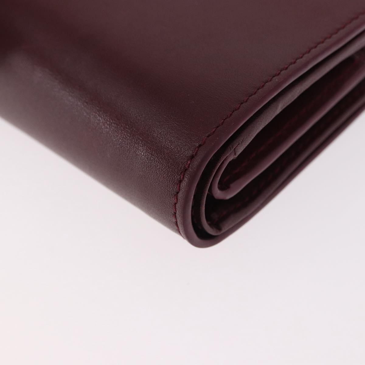 GUCCI Wallet Leather Higuchi Yuko Collaboration Bordeaux 847923 Auth 191265SM