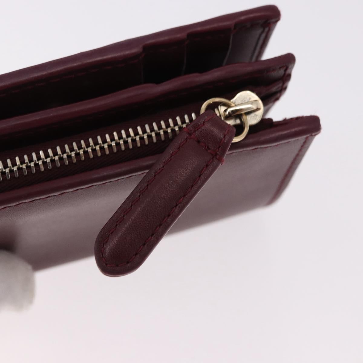 GUCCI Wallet Leather Higuchi Yuko Collaboration Bordeaux 847923 Auth 191265SM