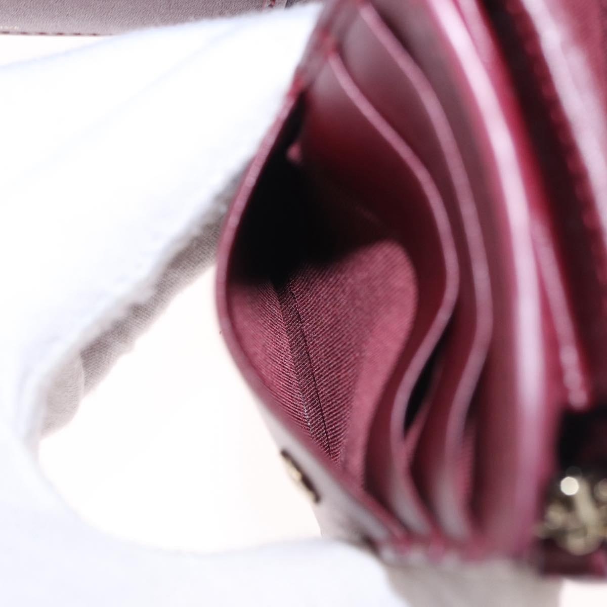 GUCCI Wallet Leather Higuchi Yuko Collaboration Bordeaux 847923 Auth 191265SM