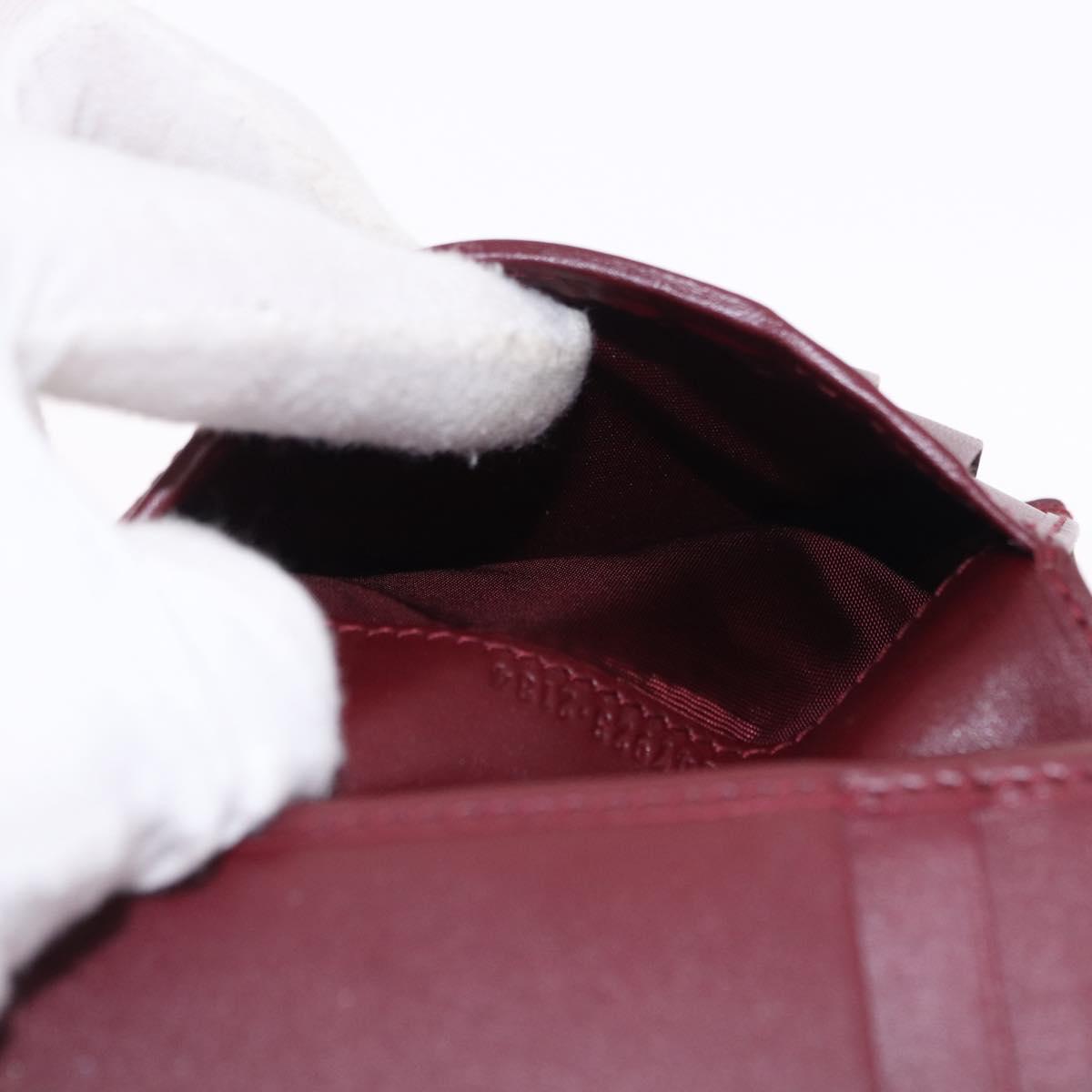 GUCCI Wallet Leather Higuchi Yuko Collaboration Bordeaux 847923 Auth 191265SM