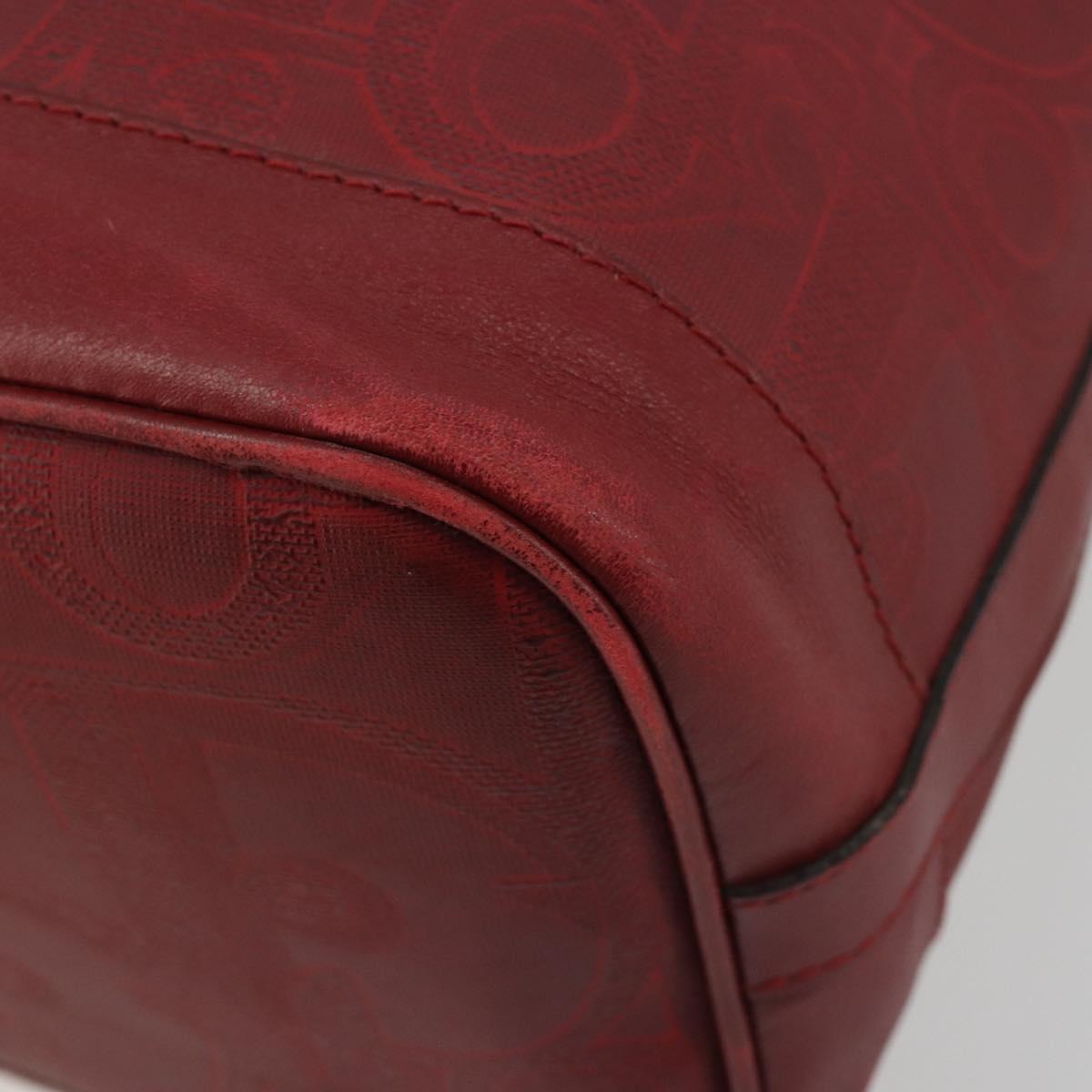 Christian Dior Trotter Canvas Shoulder Bag PVC Red Gold Auth 191271