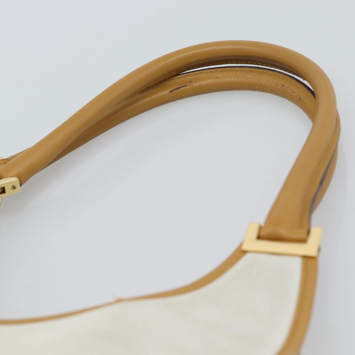 GUCCI Hand Bag Suede Gray Gold 002 1067 Auth 191272V