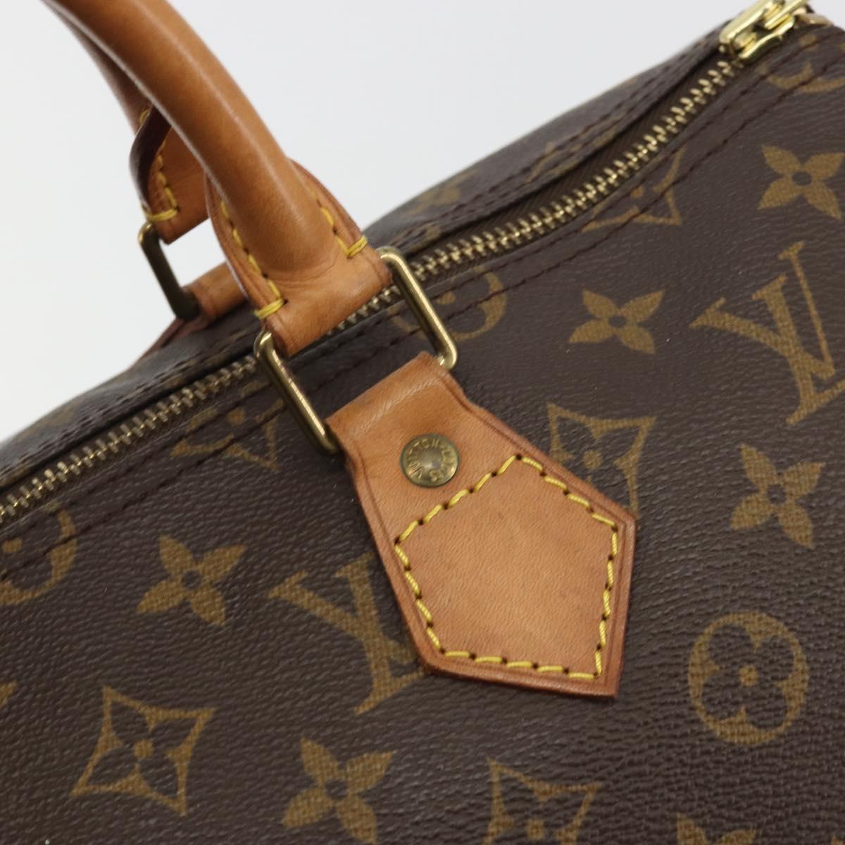 LOUIS VUITTON Monogram Speedy 35 Hand Bag M41524 LV Auth 191278