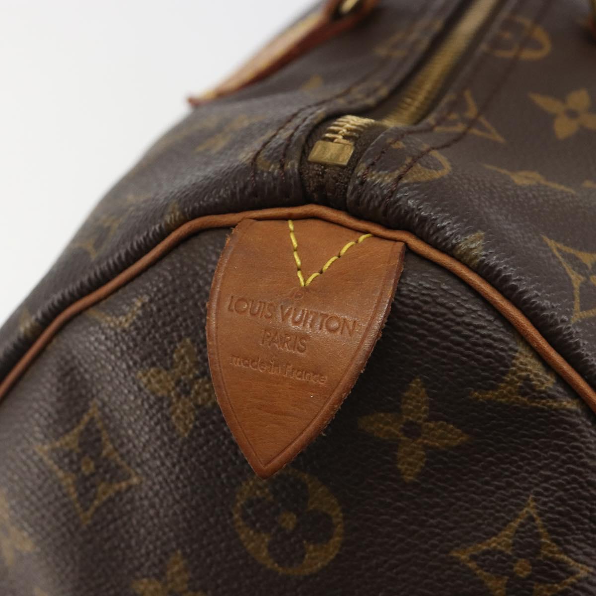 LOUIS VUITTON Monogram Speedy 35 Hand Bag M41524 LV Auth 191278