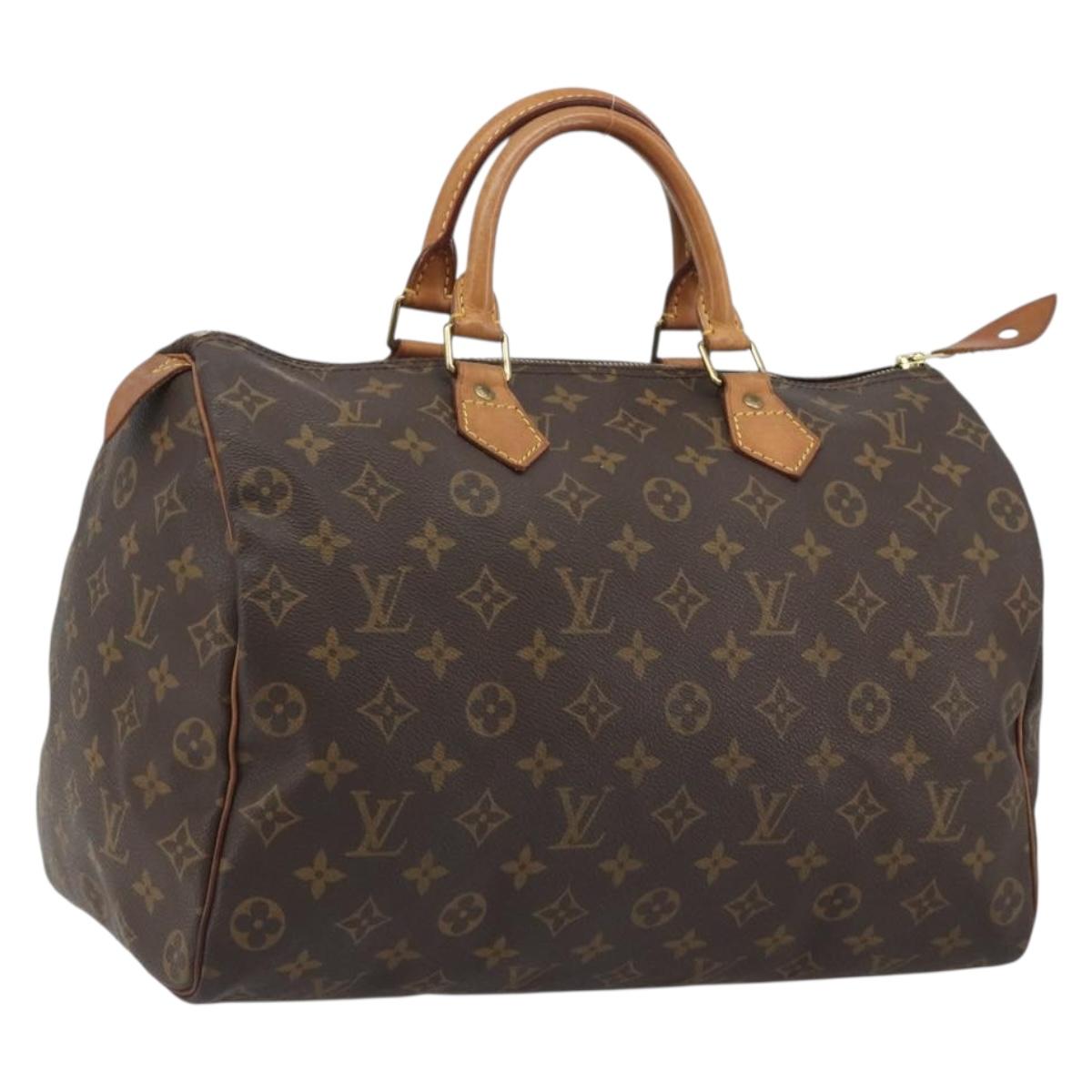 LOUIS VUITTON Monogram Speedy 35 Hand Bag M41524 LV Auth 191278