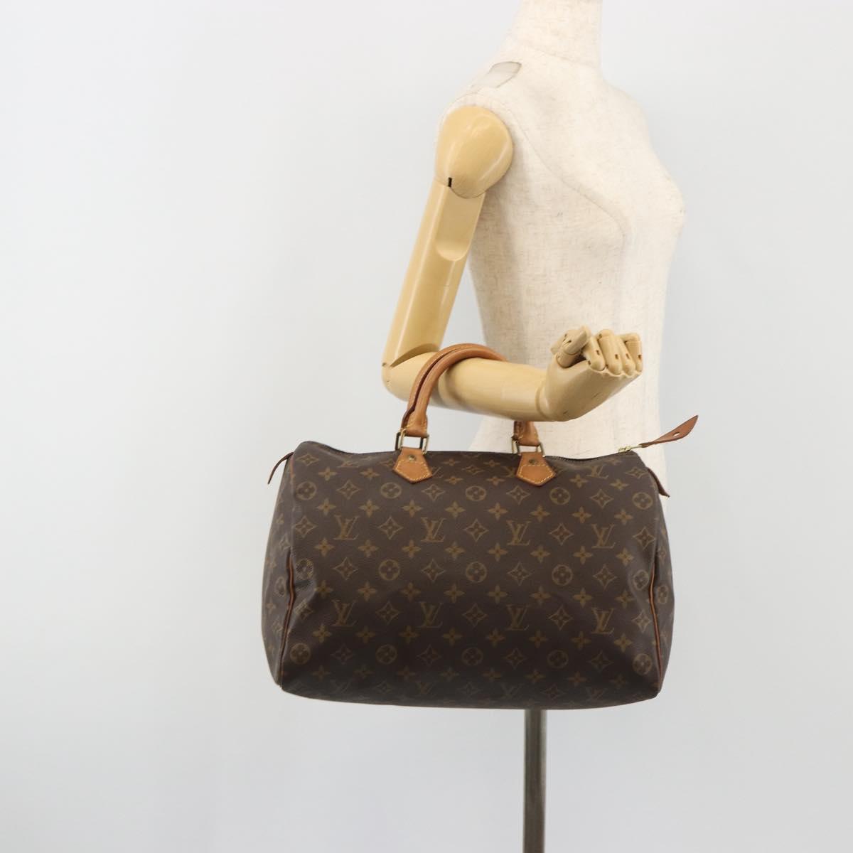 LOUIS VUITTON Monogram Speedy 35 Hand Bag M41524 LV Auth 191278