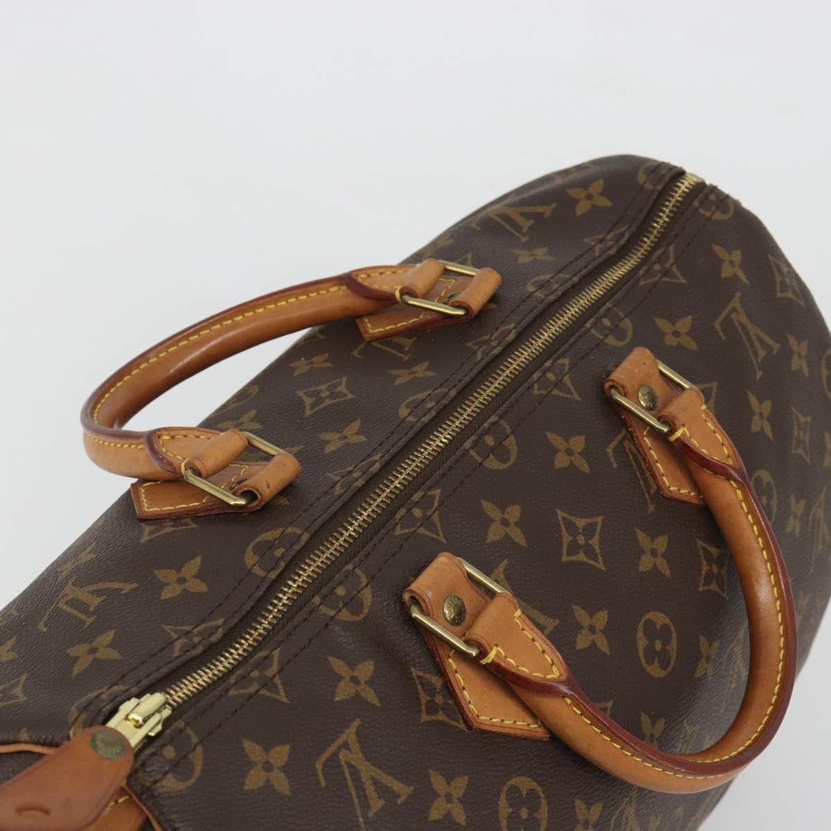 LOUIS VUITTON Monogram Speedy 35 Hand Bag M41524 LV Auth 191278