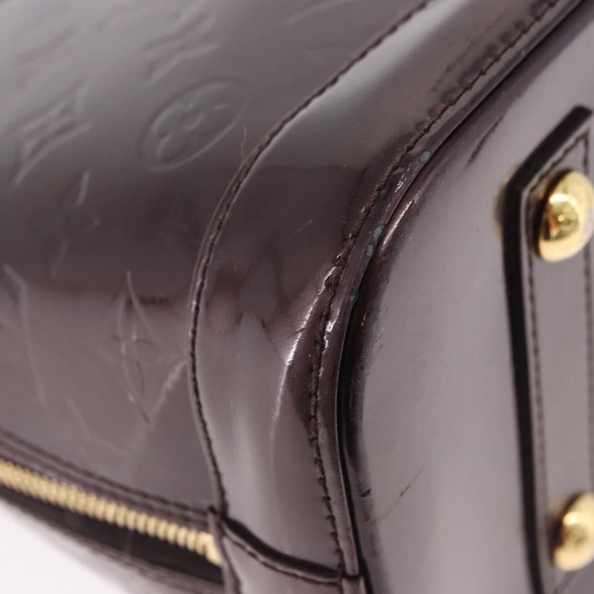 LOUIS VUITTON Monogram Vernis Alma GM Hand Bag Amarante M93595 LV Auth 191281