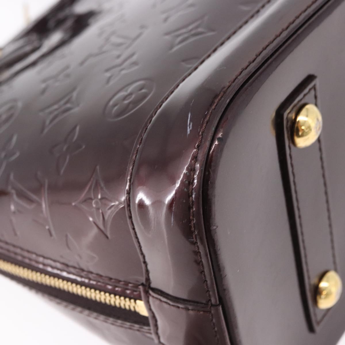 LOUIS VUITTON Monogram Vernis Alma GM Hand Bag Amarante M93595 LV Auth 191281