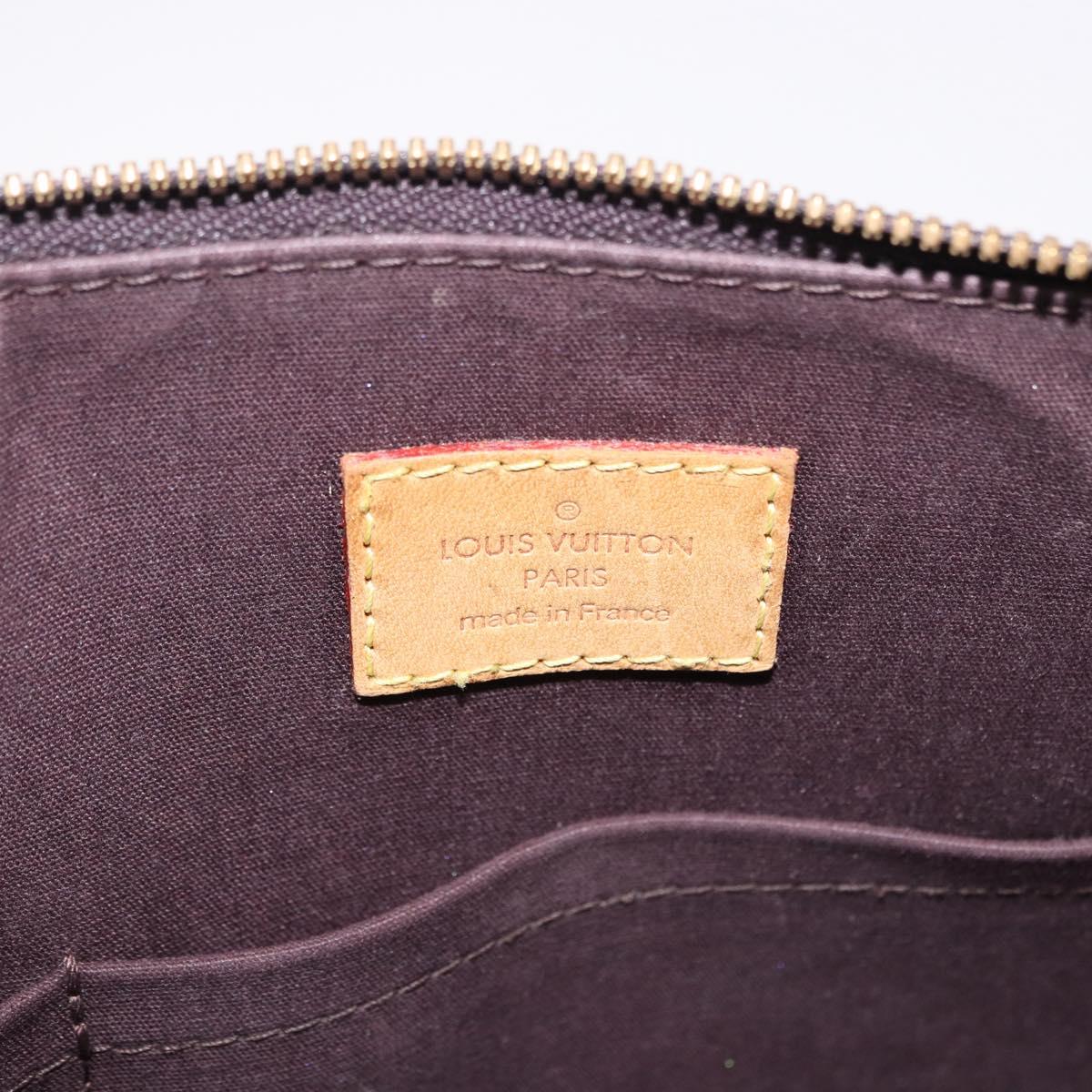 LOUIS VUITTON Monogram Vernis Alma GM Hand Bag Amarante M93595 LV Auth 191281