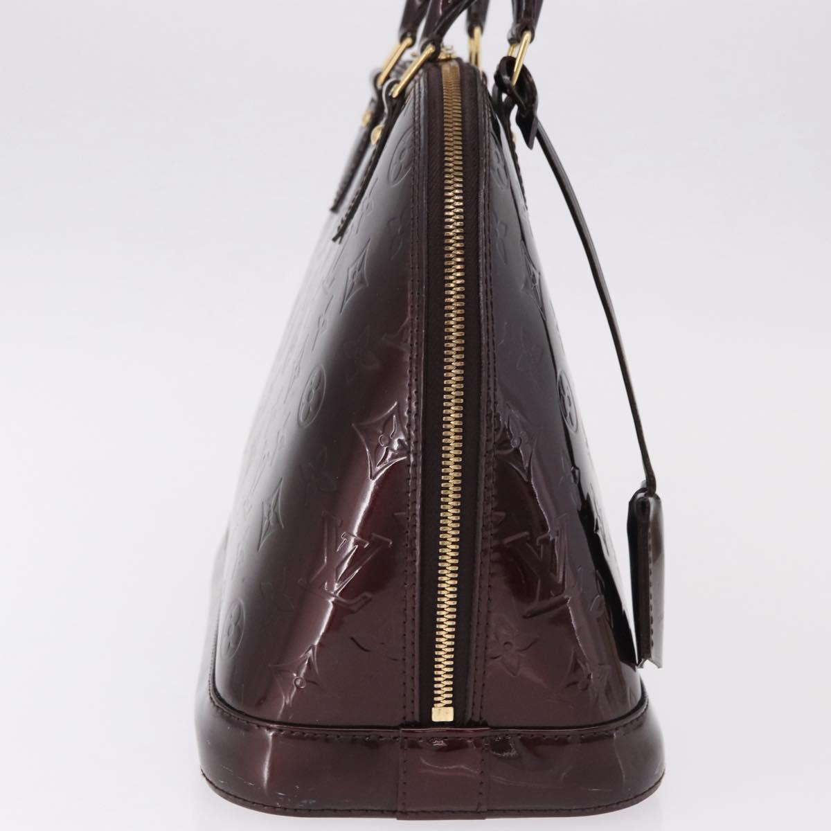 LOUIS VUITTON Monogram Vernis Alma GM Hand Bag Amarante M93595 LV Auth 191281