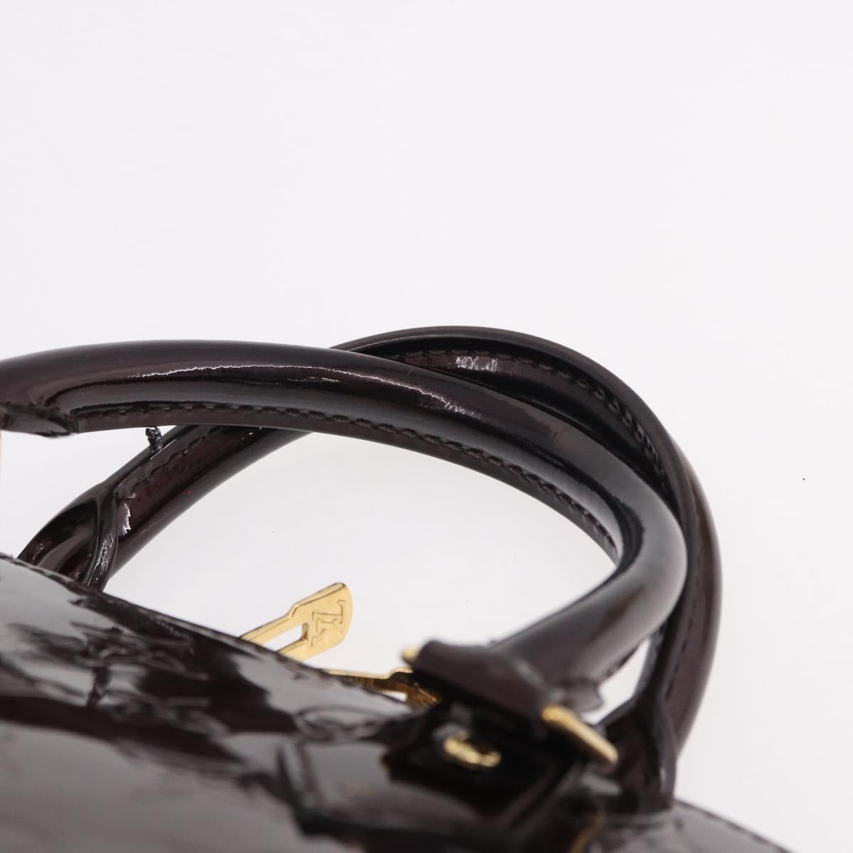 LOUIS VUITTON Monogram Vernis Alma GM Hand Bag Amarante M93595 LV Auth 191281