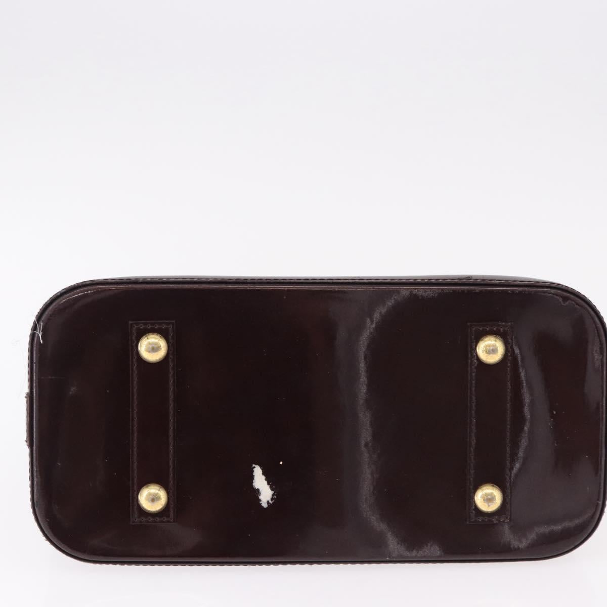 LOUIS VUITTON Monogram Vernis Alma GM Hand Bag Amarante M93595 LV Auth 191281