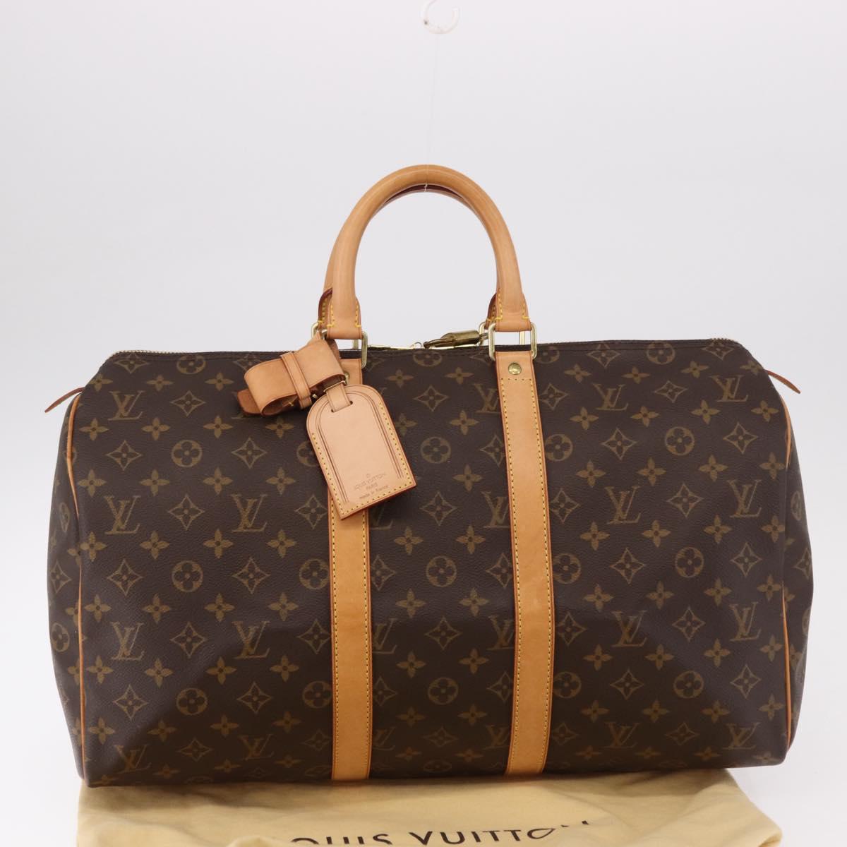 LOUIS VUITTON Monogram Keepall 45 Boston Bag M41428 LV Auth 191288V