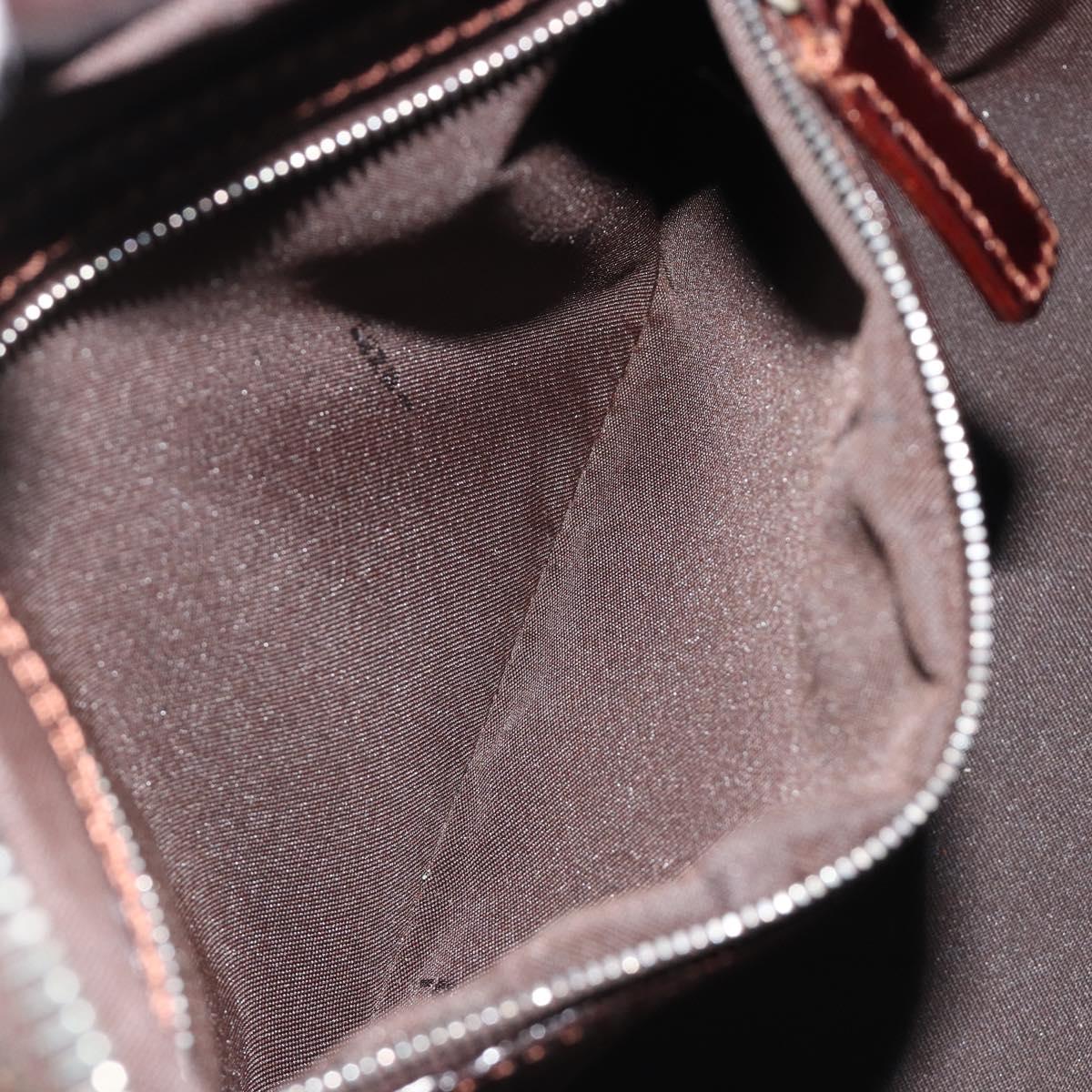 FENDI Zucca Canvas Hand Bag Black Brown Auth 191295