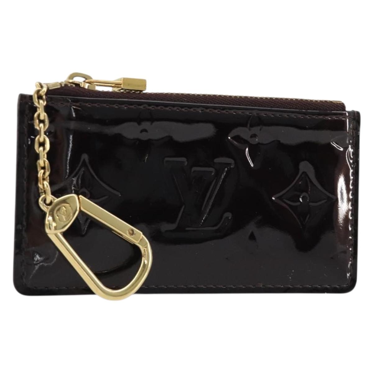 LOUIS VUITTON Monogram Vernis Pochette Cles Purse Amarante M93557 Auth 191300A