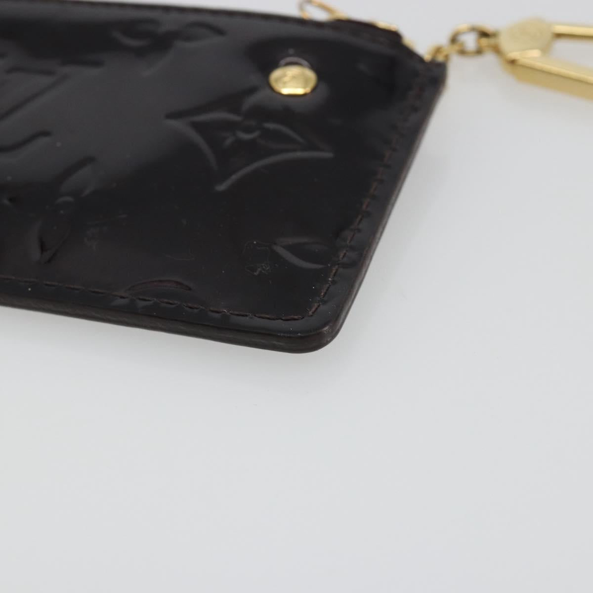 LOUIS VUITTON Monogram Vernis Pochette Cles Purse Amarante M93557 Auth 191300A