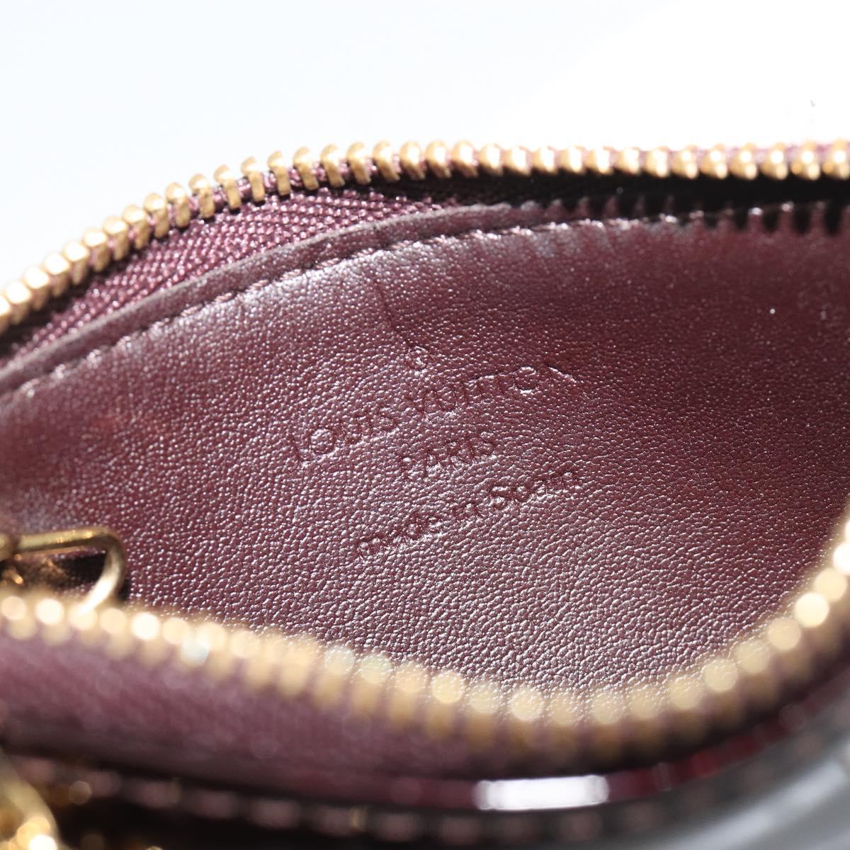 LOUIS VUITTON Monogram Vernis Pochette Cles Purse Amarante M93557 Auth 191300A