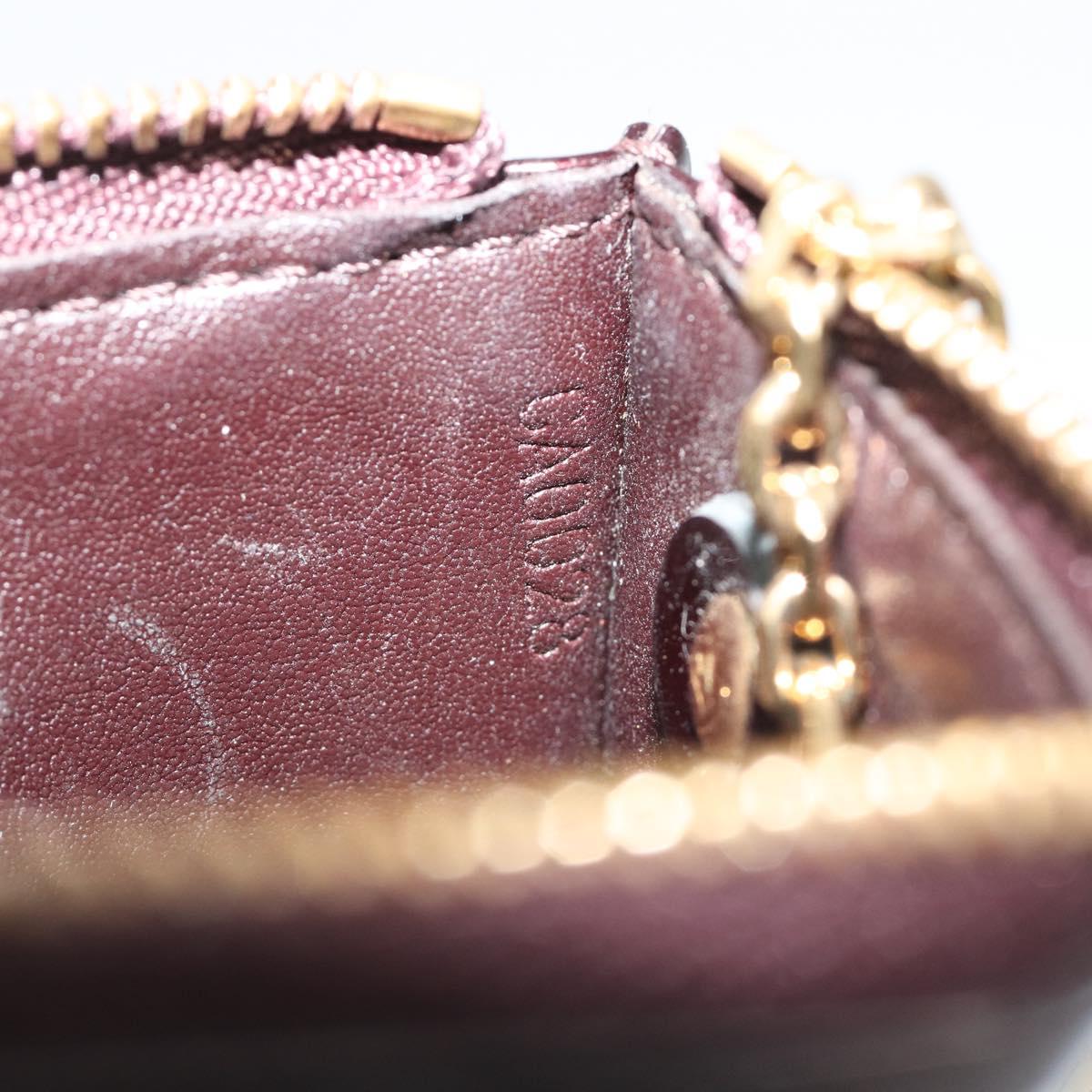 LOUIS VUITTON Monogram Vernis Pochette Cles Purse Amarante M93557 Auth 191300A