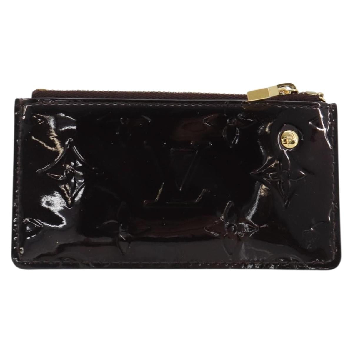 LOUIS VUITTON Monogram Vernis Pochette Cles Purse Amarante M93557 Auth 191300A
