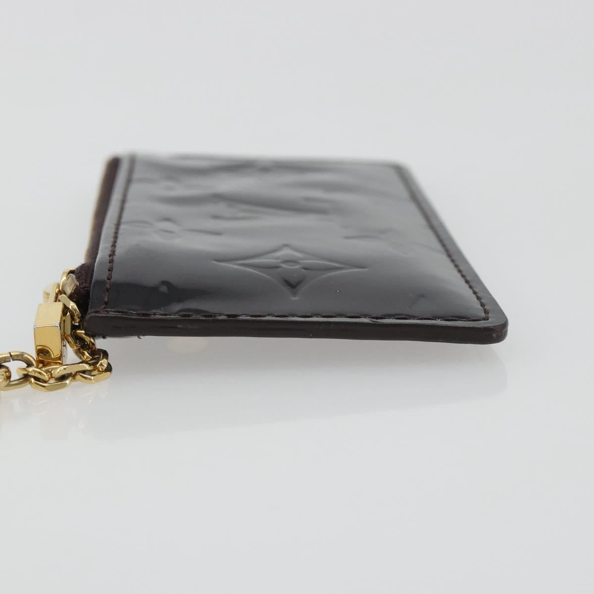 LOUIS VUITTON Monogram Vernis Pochette Cles Purse Amarante M93557 Auth 191300A