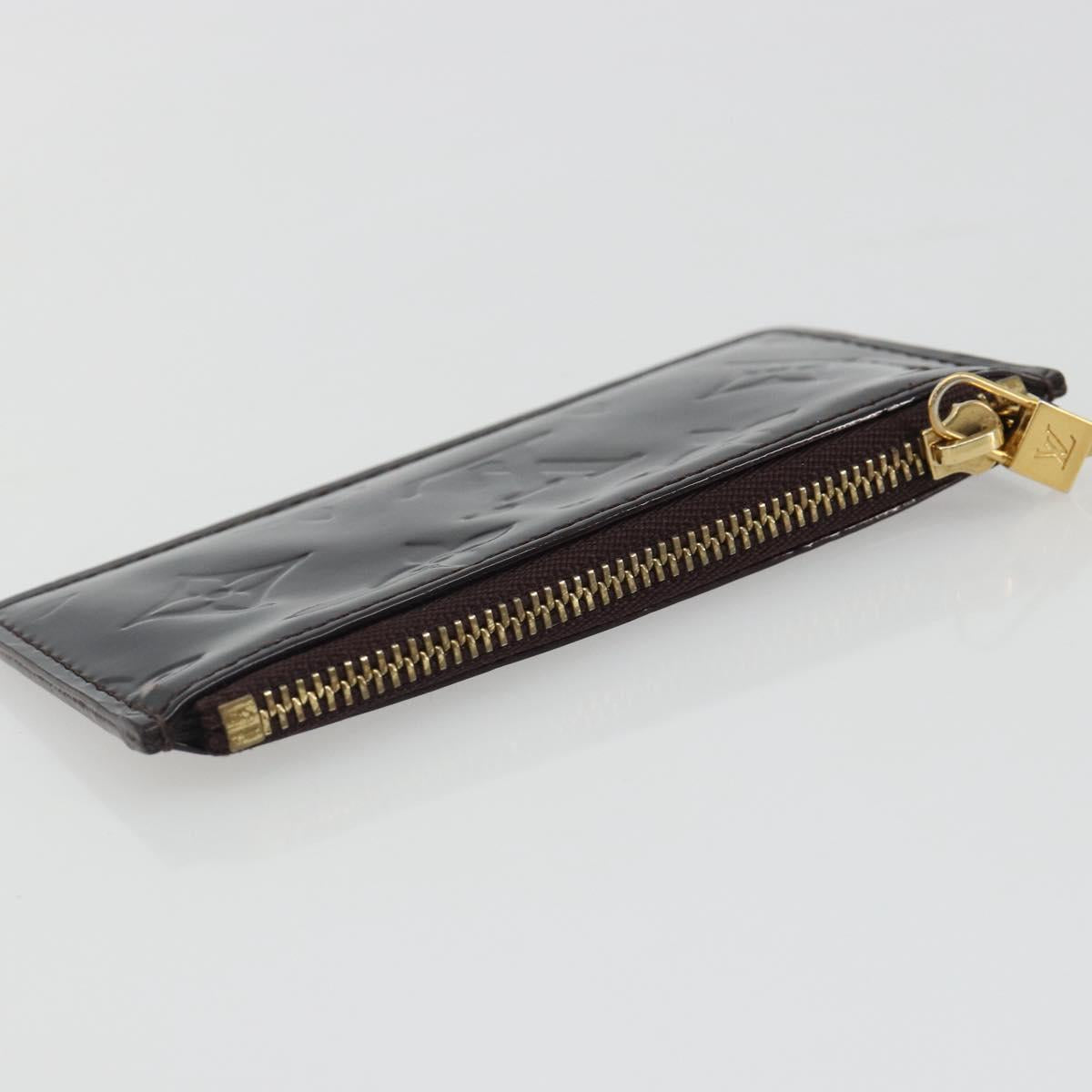 LOUIS VUITTON Monogram Vernis Pochette Cles Purse Amarante M93557 Auth 191300A
