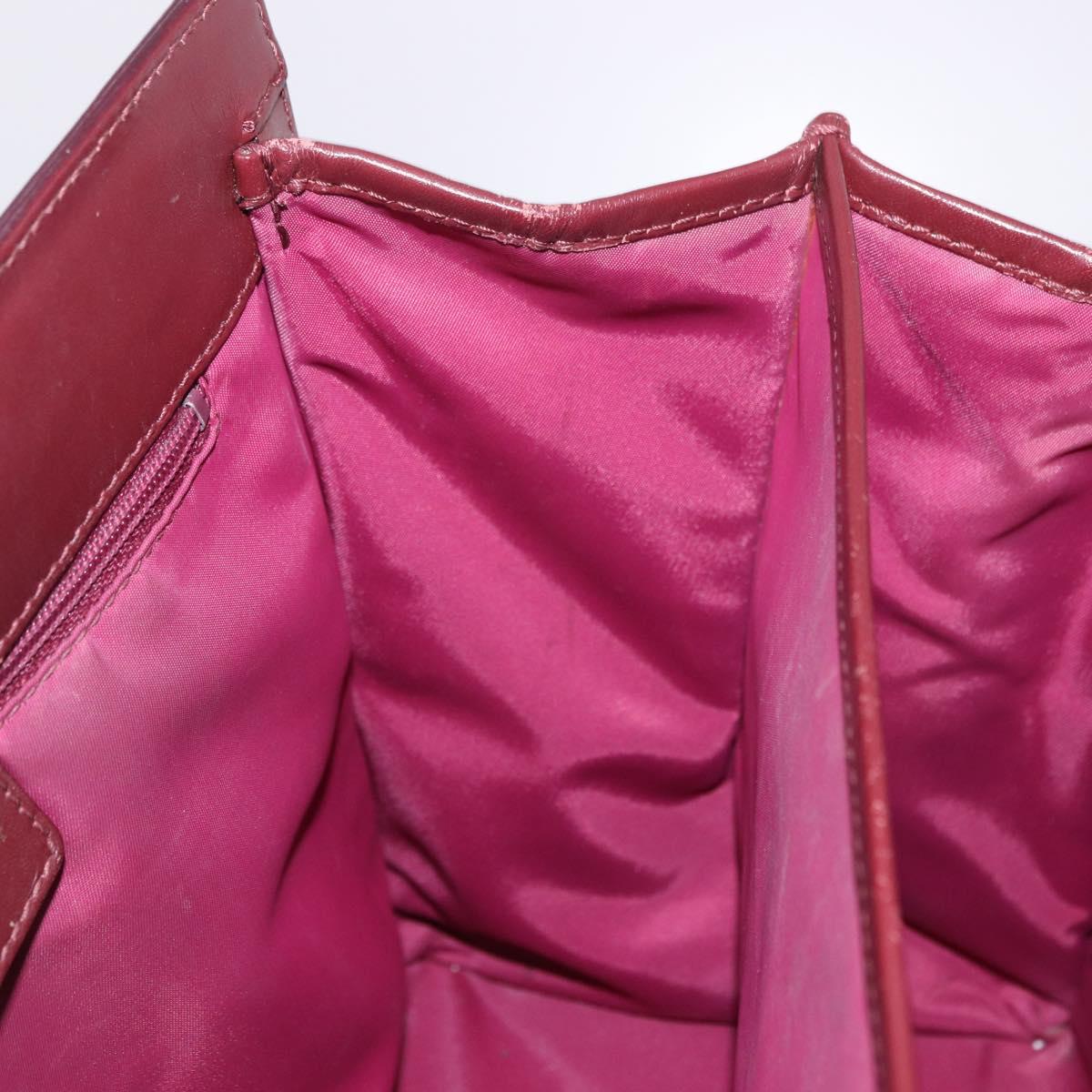 Christian Dior Trotter Canvas Hand Bag Red Gold Auth 191301V