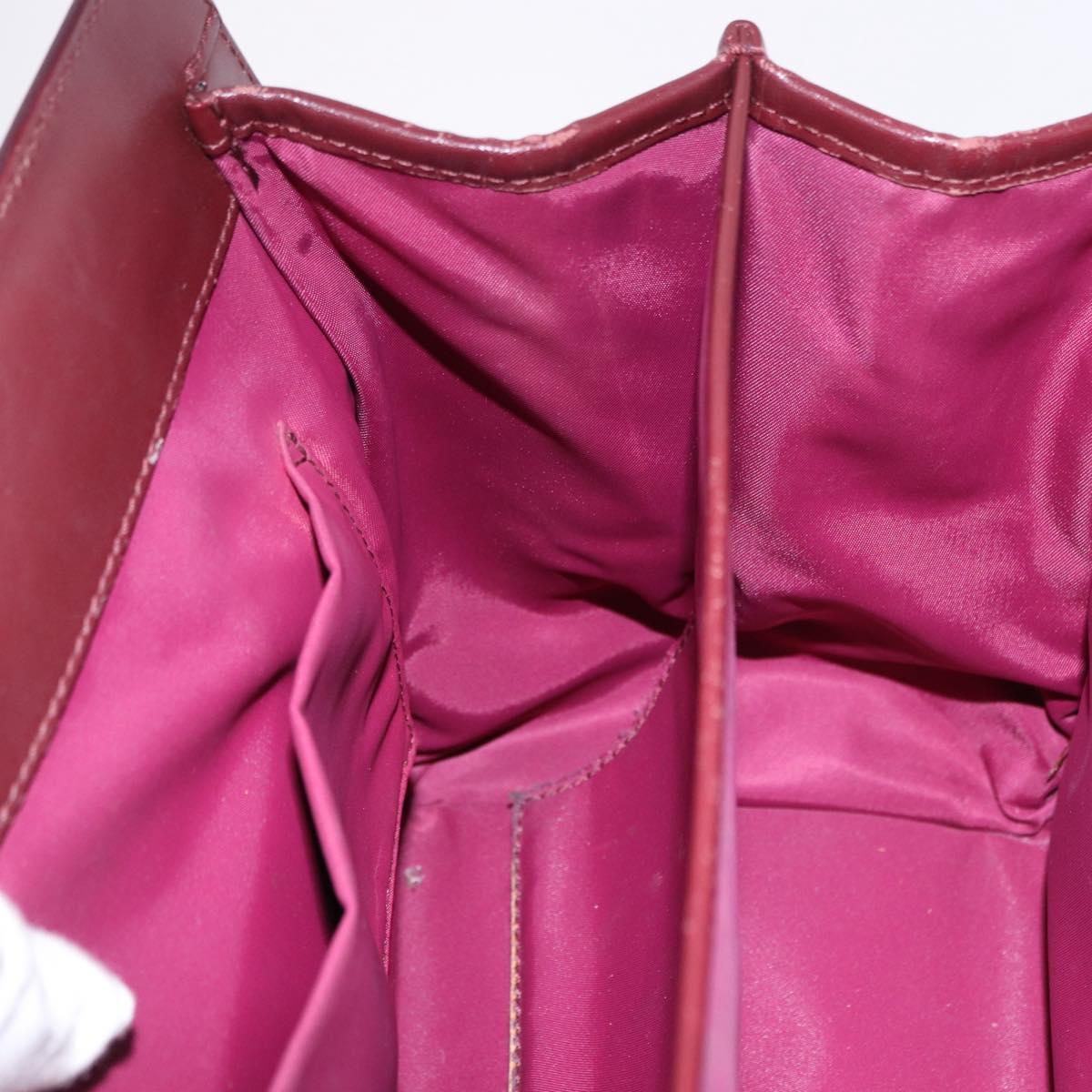Christian Dior Trotter Canvas Hand Bag Red Gold Auth 191301V