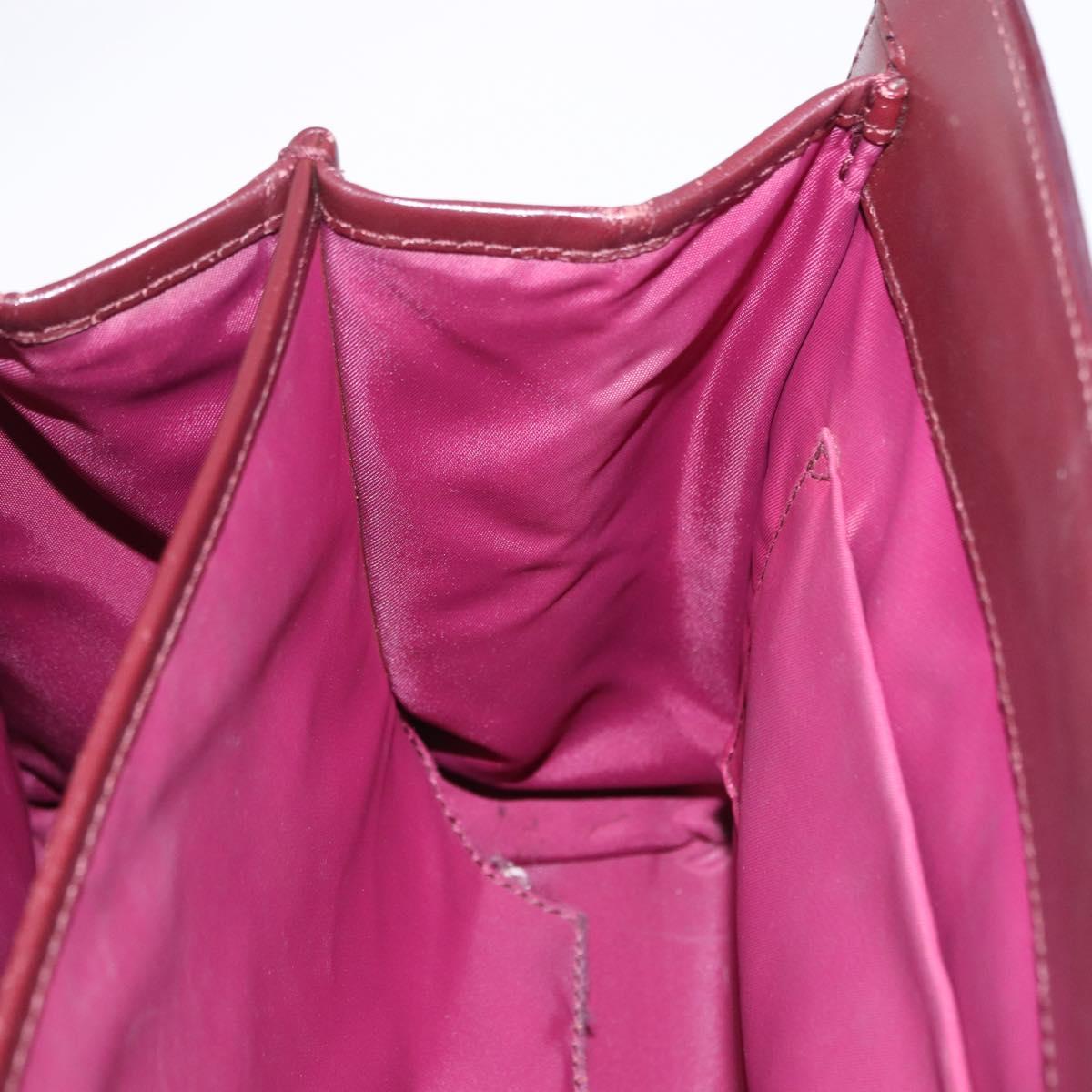 Christian Dior Trotter Canvas Hand Bag Red Gold Auth 191301V
