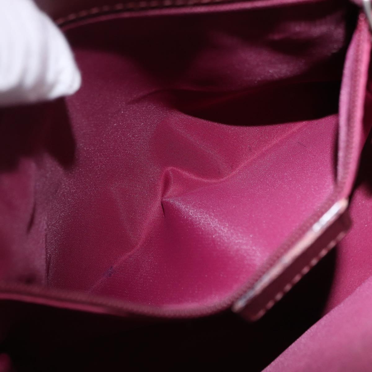 Christian Dior Trotter Canvas Hand Bag Red Gold Auth 191301V