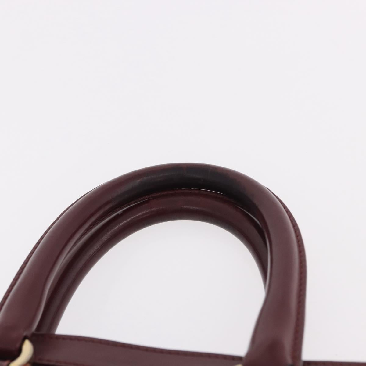 Christian Dior Trotter Canvas Hand Bag Red Gold Auth 191301V