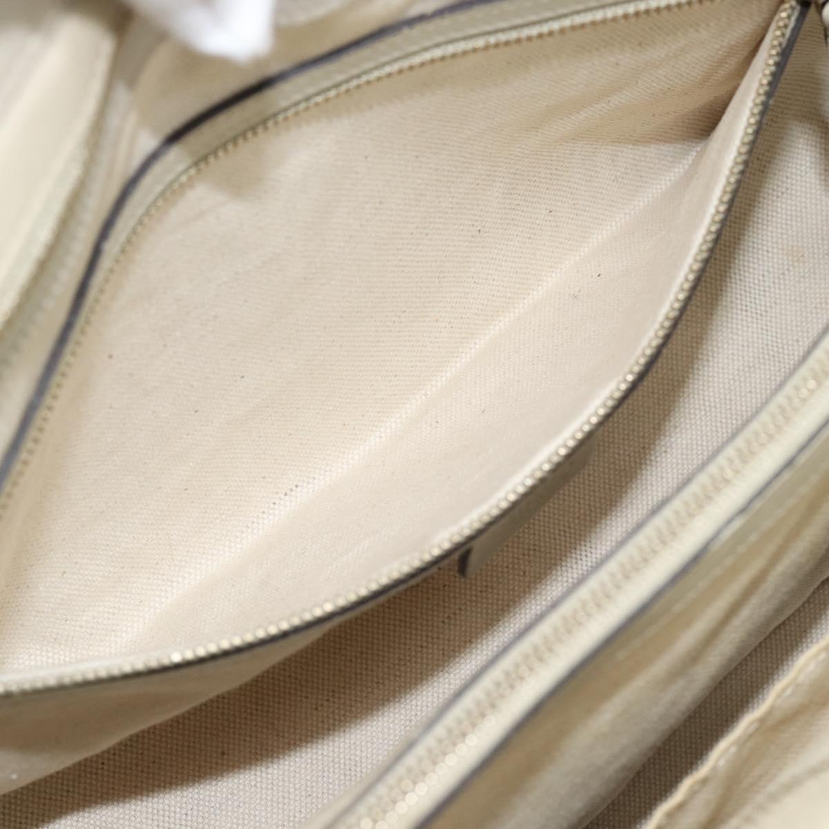 GUCCI GG Canvas Guccissima Mayfair Bag Leather Beige Gold 257063 Auth 191307A