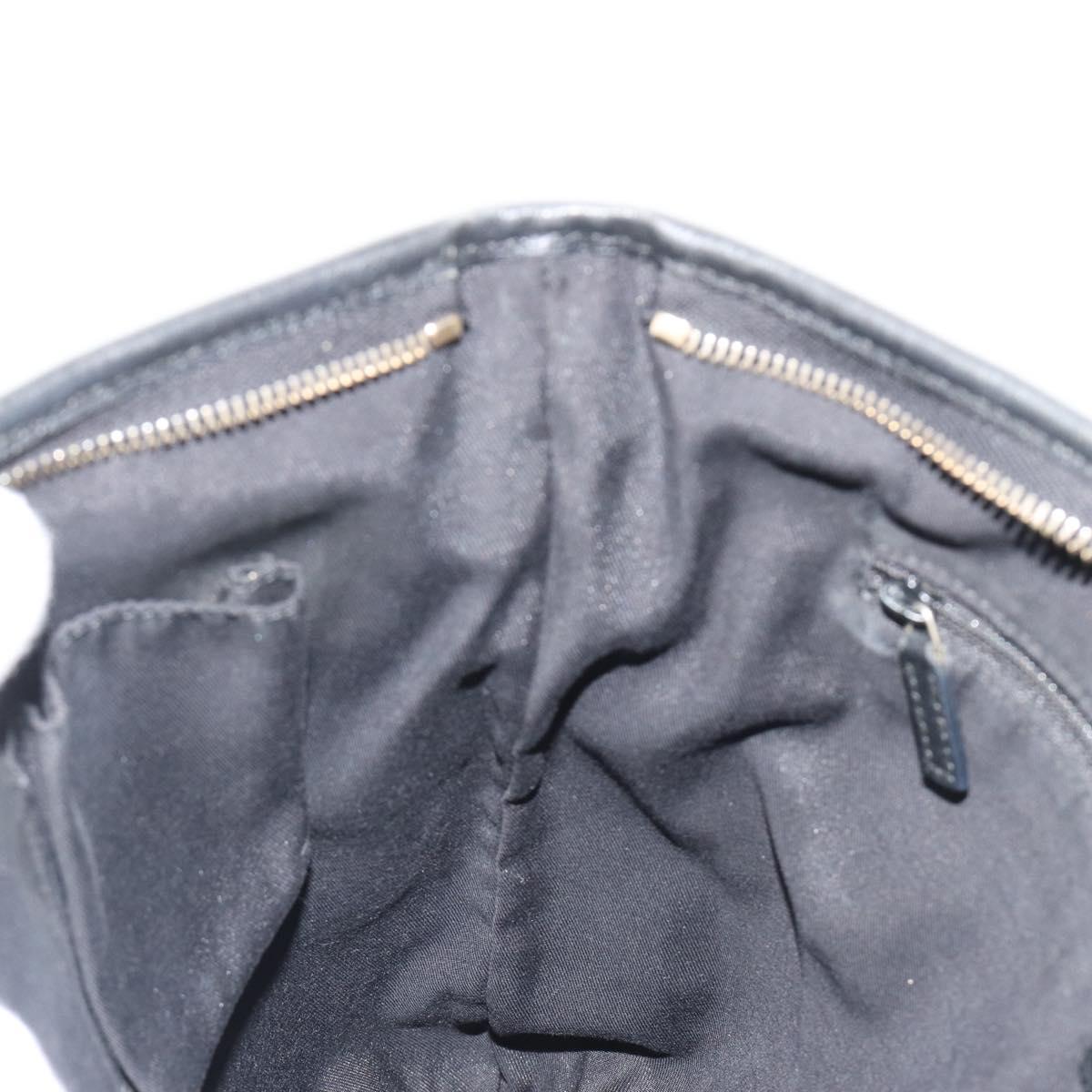 GUCCI GG Canvas Abbey Shoulder Bag Black Gold 131326 Auth 191311A