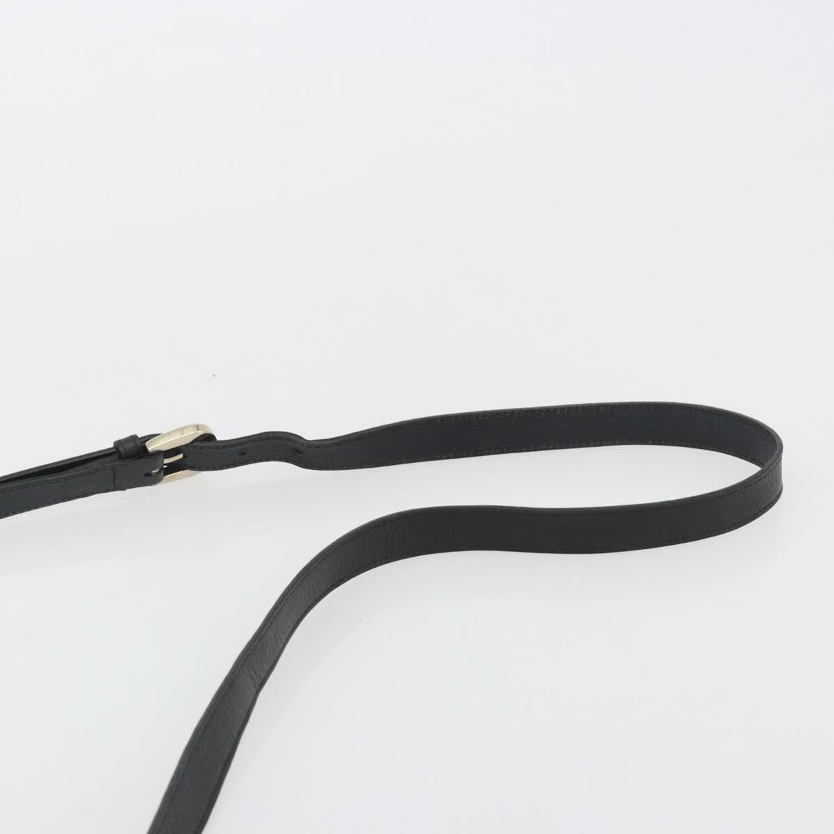 GUCCI GG Canvas Abbey Shoulder Bag Black Gold 131326 Auth 191311A