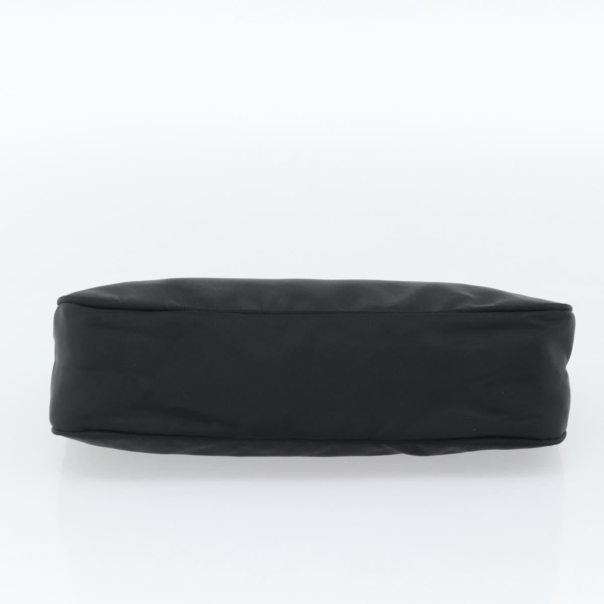 PRADA Accessory Pouch Nylon Black Silver Auth 191315V