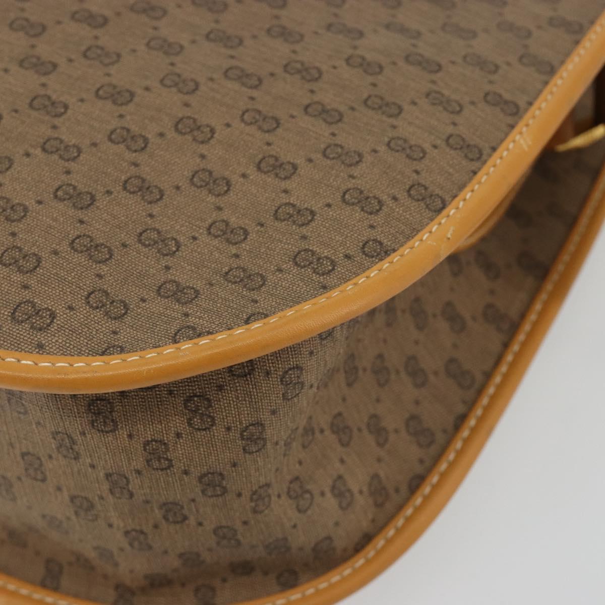 GUCCI Micro GG Supreme Shoulder Bag PVC Beige Gold 001 115 1036 Auth 191318