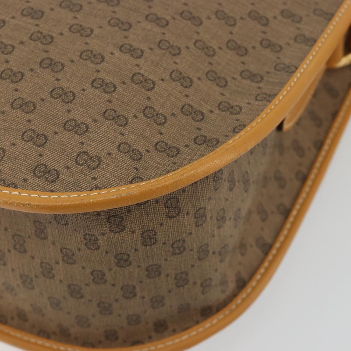 GUCCI Micro GG Supreme Shoulder Bag PVC Beige Gold 001 115 1036 Auth 191318