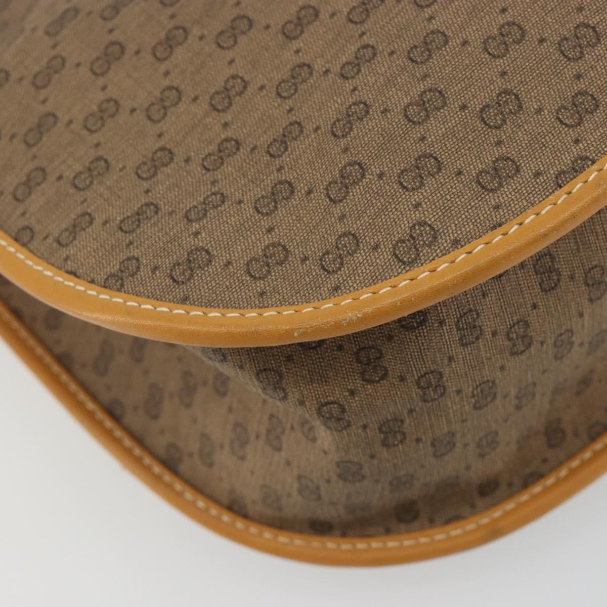 GUCCI Micro GG Supreme Shoulder Bag PVC Beige Gold 001 115 1036 Auth 191318