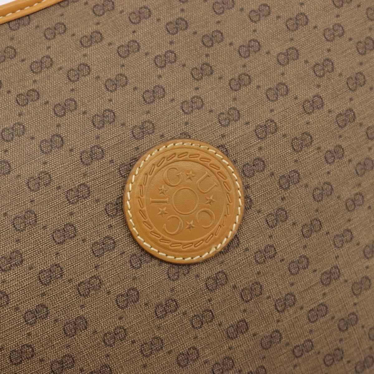 GUCCI Micro GG Supreme Shoulder Bag PVC Beige Gold 001 115 1036 Auth 191318
