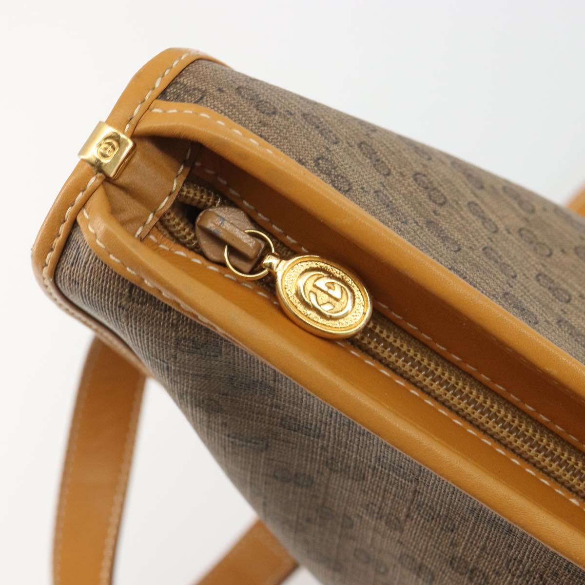 GUCCI Micro GG Supreme Shoulder Bag PVC Beige Gold 001 115 1036 Auth 191318
