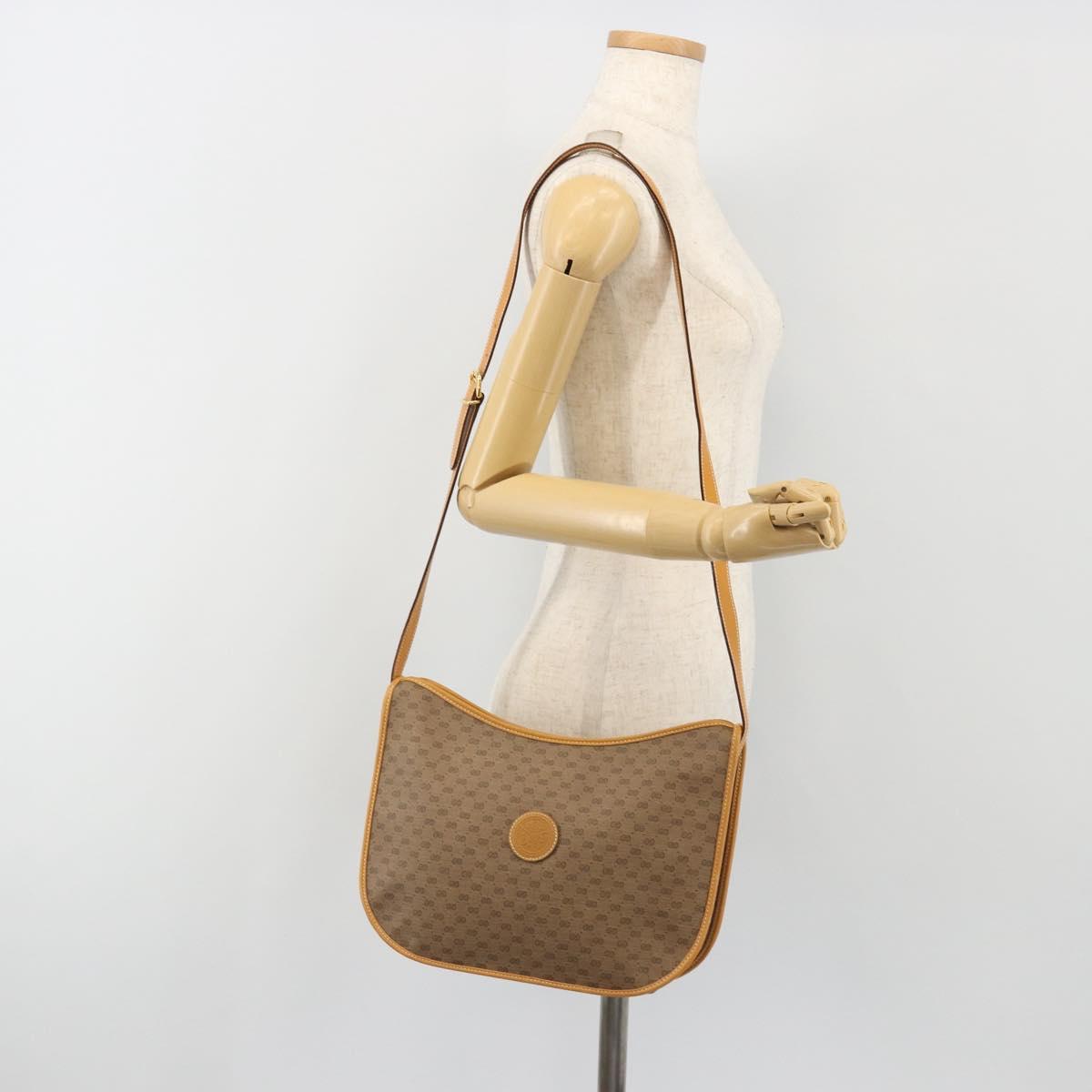 GUCCI Micro GG Supreme Shoulder Bag PVC Beige Gold 001 115 1036 Auth 191318