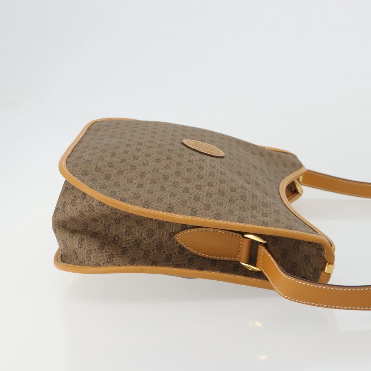GUCCI Micro GG Supreme Shoulder Bag PVC Beige Gold 001 115 1036 Auth 191318