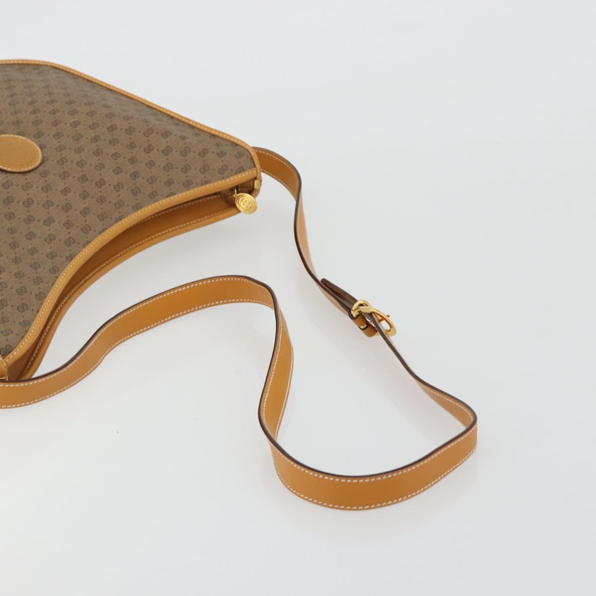 GUCCI Micro GG Supreme Shoulder Bag PVC Beige Gold 001 115 1036 Auth 191318