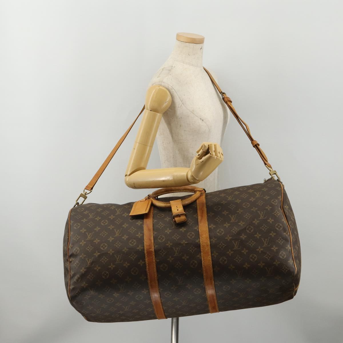 LOUIS VUITTON Monogram Keepall Bandouliere 60 Boston Bag M41412 LV Auth 191323